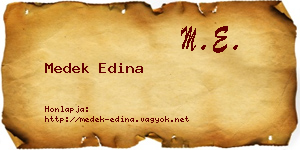 Medek Edina névjegykártya