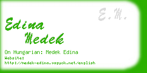 edina medek business card